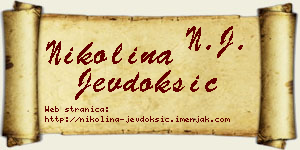 Nikolina Jevdoksić vizit kartica